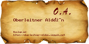 Oberleitner Aldán névjegykártya